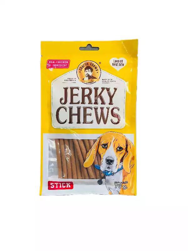 تشویقی سگ مدل مدادی با طعم استیک جرکی چیوز (jerky chews)