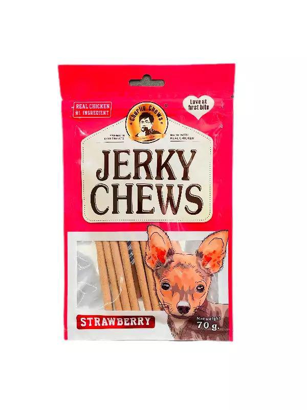 تشویقی سگ مدل مدادی با طعم توت فرنگی جرکی چیوز (jerky chews)