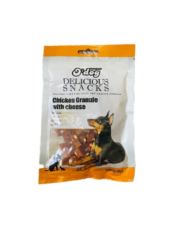 تشویقی تکه ای سگ اوداگ با طعم مرغ و پنیر O&#039;dog Dog Treat With Chicken &amp; Cheese Flavor