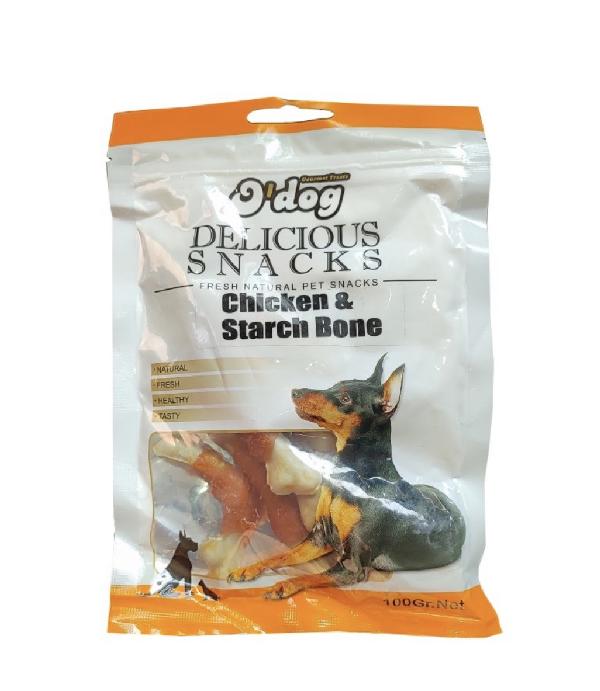 تشویقی استخوانی دورپیچ سگ اوداگ با طعم مرغ O&#039;dog Dog Stick Treat With Chicken Flavor