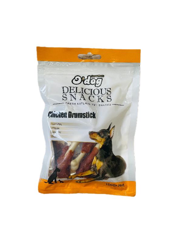تشویقی دمبلی سگ اوداگ با طعم مرغ و پنیر O&#039;dog Drumstick Dog Treat With Chicken Flavor
