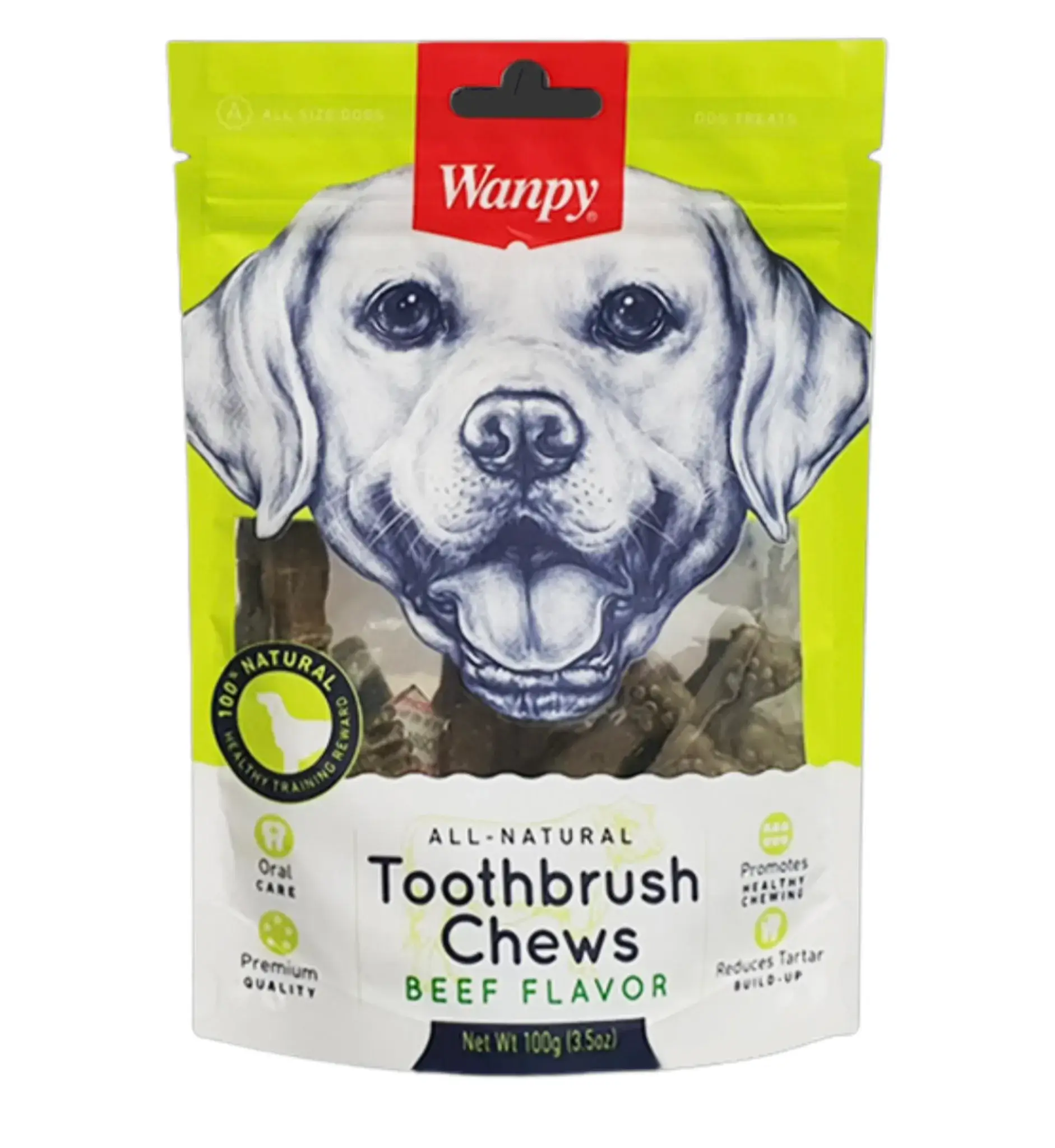 تشویقی سگ ونپی مدلtoothbrush chews وزن 100 گرم