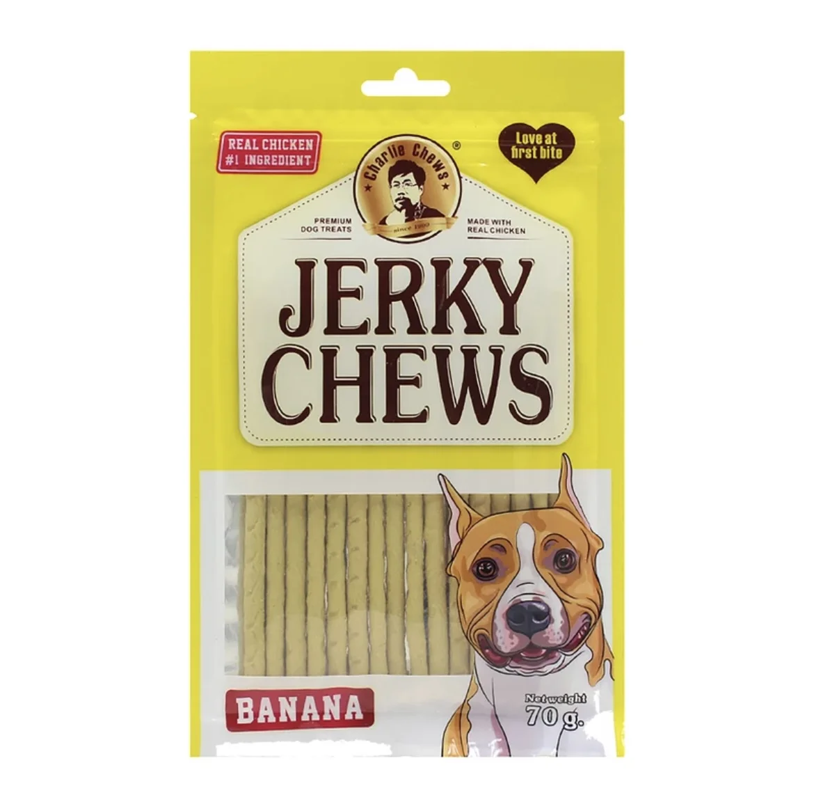 تشویقی سگ مدل مدادی با طعم موز جرکی چیوز (jerky chews)