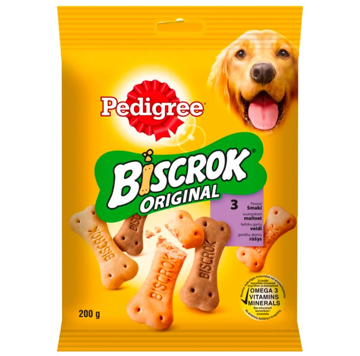 تشویقی سگ بیسکوییتی پدیگری Pedigree Biscrok Multi Mix وزن 200 گرم